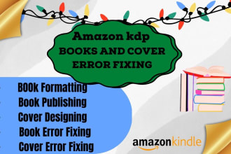 format book interior, fix cover and solve publishing issues