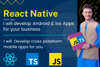 develop ios android mobile app using react native react js node js figma to app