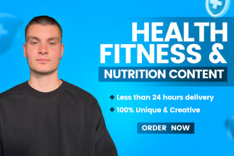 write a unique fitness, nutrition article, blog post