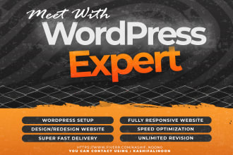 install customize blog portfolio wordpress website and be your elementor expert