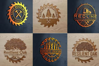 design creative eye catching wood, furniture logo for you in just 1 day