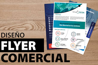 diseño profesional de flyer o folleto comercial