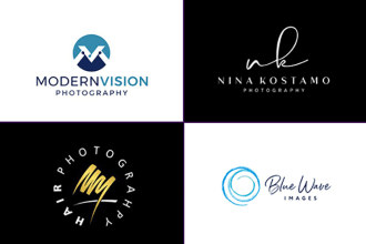 design a luxury 3d signature logo for company photography