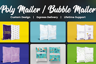 design poly mailer, bubble mailer shipping bag in 24 hrs
