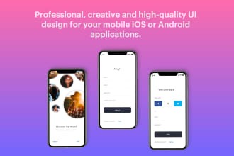 design beautiful mobile UI for android and ios