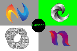 design flat website logo and favicon icons for you in 24h