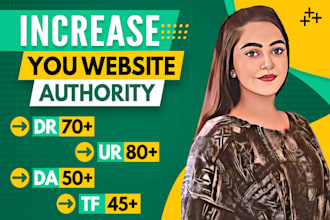 increase domain authority da ahrefs DR ur majestic tf cf white hat seo backlinks