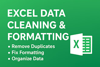 clean, format, and remove duplicates from excel or CSV data