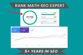 setup rank math SEO with 95 score to achieve top google rankings
