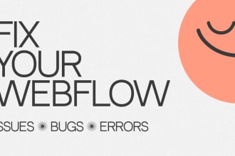 fix bugs from your webflow website and landing page