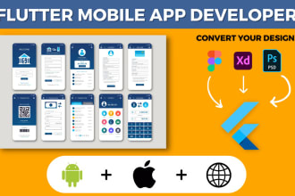 develop your front end hybrid application in the flutter