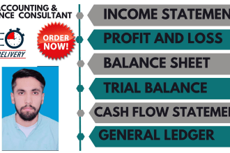 expertly create a profit and loss balance sheet for all business