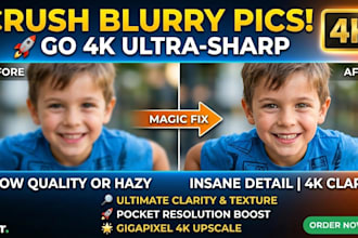 fix blurry photos and upscale images to 4k resolution