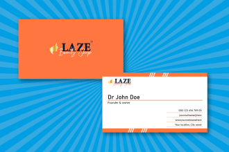 design creative modern business card for print ready