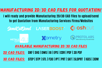 do dxf step cad file to get quote by manufacturer