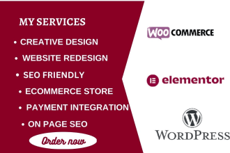 design wordpress woocommerce ecommerce and membership website