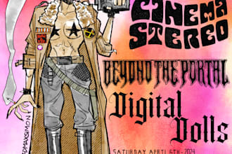draw a flyer with original characters for your event or show
