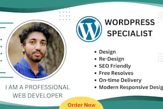 design and develop a responsive modern SEO friendly wordpress website