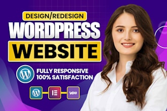build wordpress website, design and develop ecommerce store by elementor builder