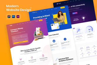 do website ui ux, web ui, landing page design or app ui design in figma