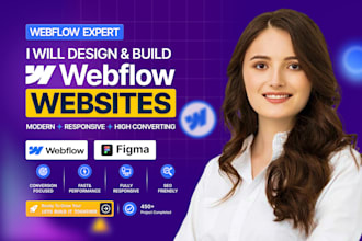 develop or design modern webflow website, figma to webflow, webflow developer