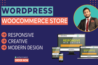 design creative wordpress ecommerce website using woocommerce