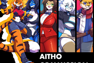 draw furry, anthro or original characters with my style