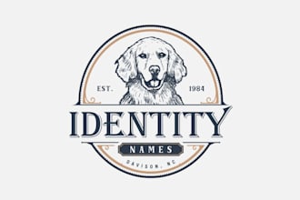 do minimalist custom line animal, pet logo