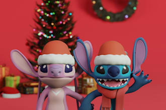 create 3d models of pokemon digimon or disney for you