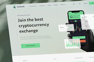 develop exchange website, crypto exchange website, trading website and platform