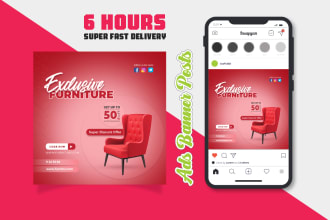 design creative display banner advertising posts for facebook and instagram