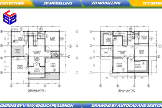 draw 2d architectural plans and building structures