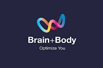 create a minimal modernized icon amazing  logo for brain body