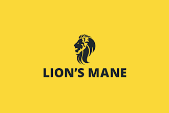 design amazing lions mane brand logo
