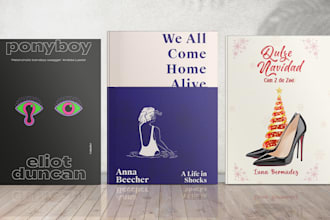 design artistic book covers for poetry, romance and novel