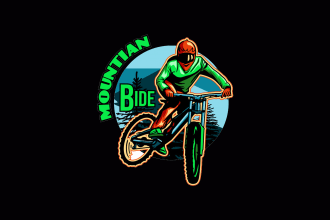 design an awesome mountain bike  logo with express delivery