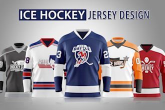 do ice hockey jersey design and sports t shirt design