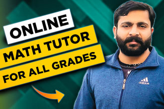 be your online math tutor for calculus algebra and geometry