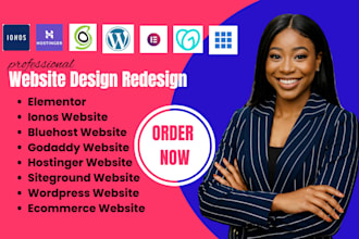 build wordpress elementor website on ionos hostinger bluehost siteground godaddy