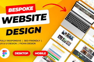design a bespoke business website, ui design, figma website