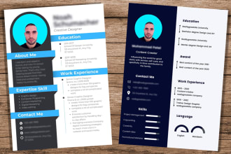design a modern CV and write a resume