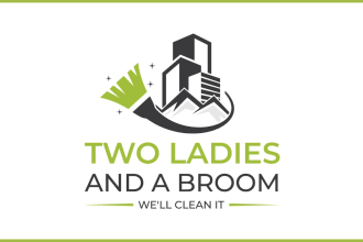 be make clean house, janitorial or commercial cleaning service logo