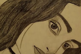 draw realistic pencil sketch portrait from photo
