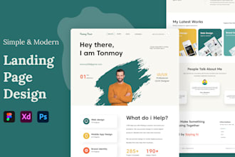Best Deals!  design simple, modern website template, homepage or landing page UI in figma xd