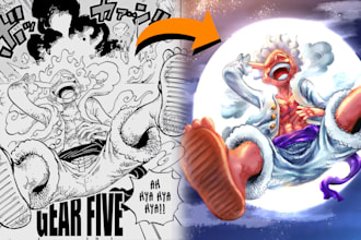 color a manga panel, webtoon or illustration for you