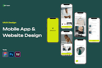 do clean and modern uiux design for mobile app or website in figma