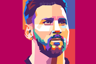 make amazing wpap pop art of you in 24 hours