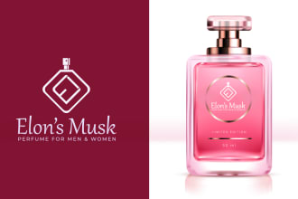 design perfume, fragrance logo, bottle, product, package, and label design