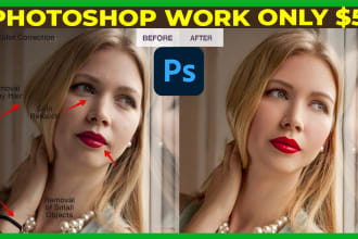 photo editing, retouching, and adobe photoshop work very fast
