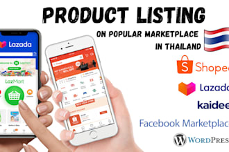 upload 20 products on shopee, lazada, woocommerce, or your online shop